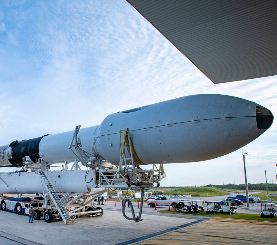 Rocket being prepped for launch